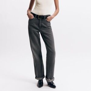 Zara Charcoal Wide Leg Jeans